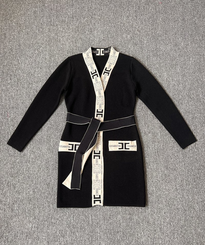 Cutout Black Bodycon Dress with Cape H5438