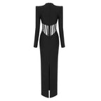 Cutout Bodysuit Long Sleeve Dress H5480