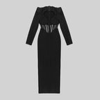 Cutout Bodysuit Long Sleeve Dress H5480