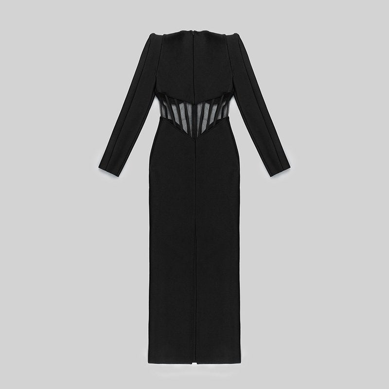 Cutout Bodysuit Long Sleeve Dress H5480