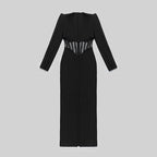 Cutout Bodysuit Long Sleeve Dress H5480