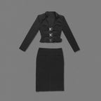 Cutout Buckle Blazer Dress H6069