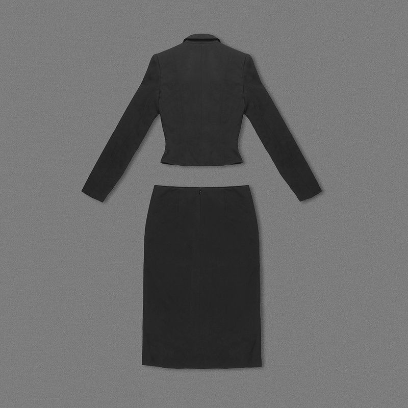Cutout Buckle Blazer Dress H6069
