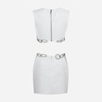 Cutout Chain Detail Mini Dress H5944