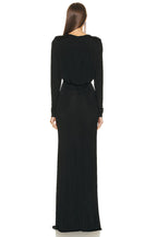 Cutout Draped Long Sleeve Gown H6072