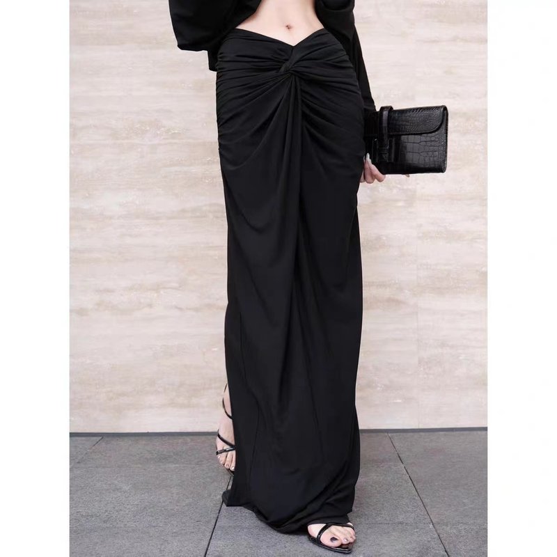 Cutout Draped Long Sleeve Gown H6072