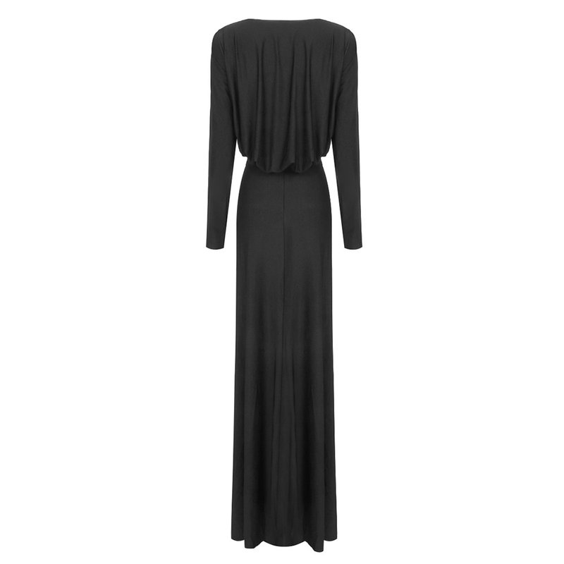 Cutout Draped Long Sleeve Gown H6072