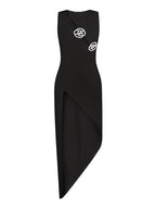 Cutout Embellished Black Maxi Dress H6848