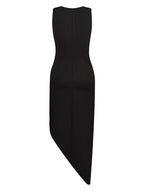 Cutout Embellished Black Maxi Dress H6848