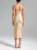 Cutout Embellished Midi Dress H6474