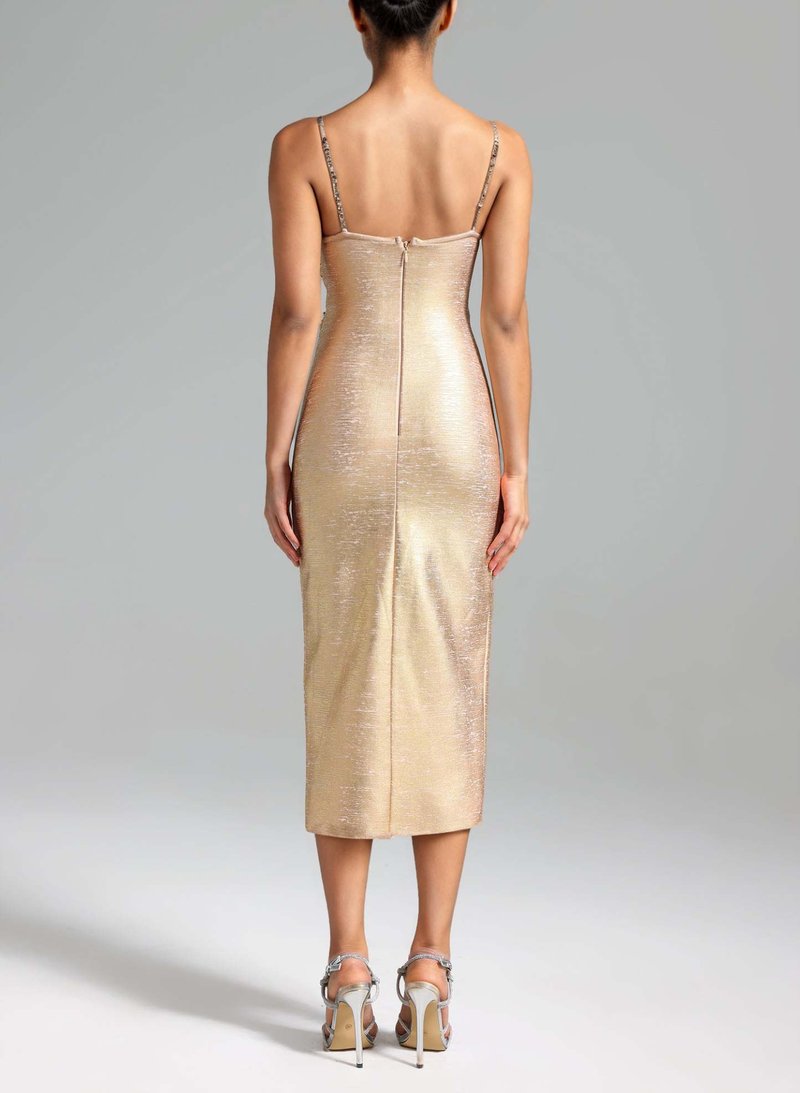 Cutout Embellished Midi Dress H6474