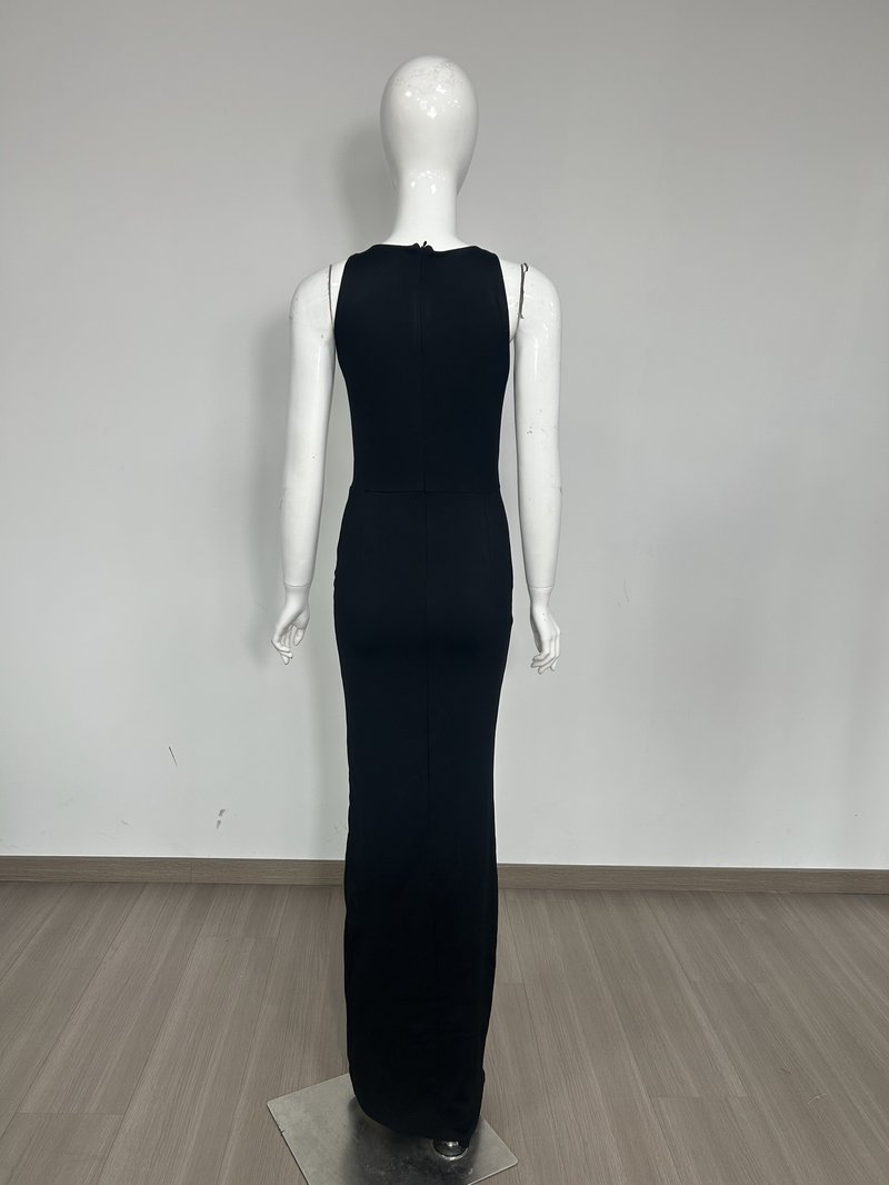 Cutout Gem Embellished Halter Gown H6666