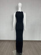 Cutout Gem Embellished Halter Gown H6666