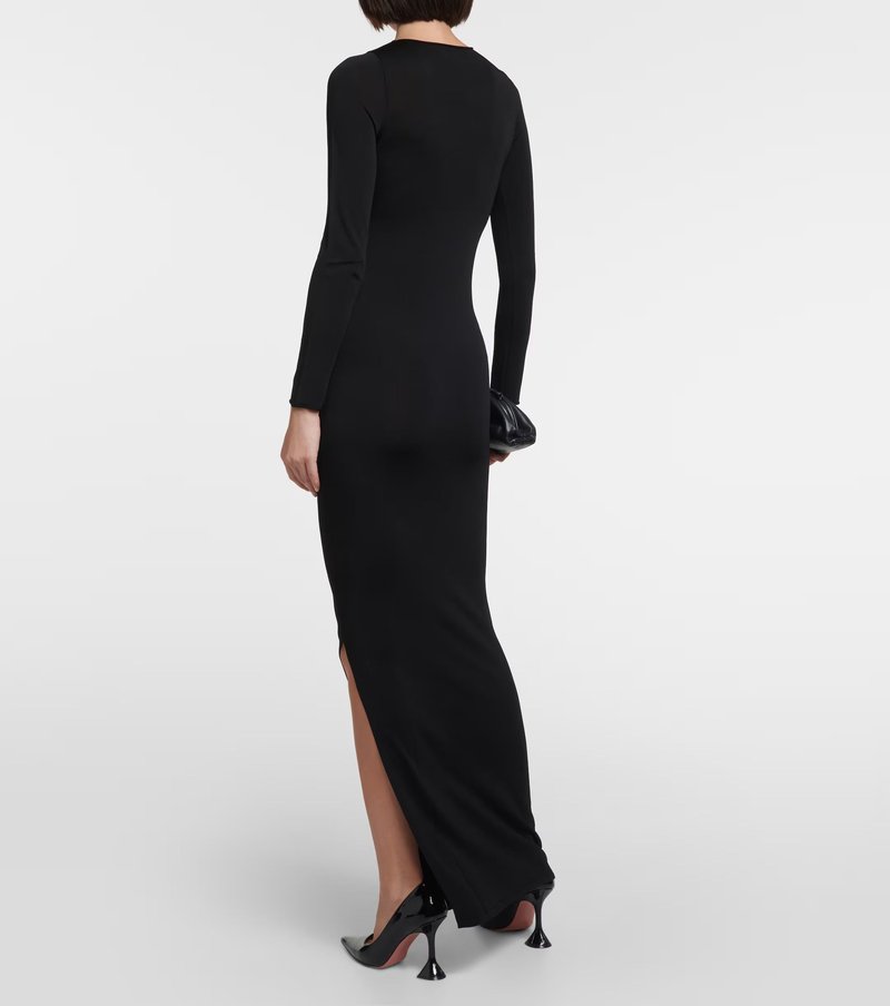 Cutout Long Sleeve Maxi Dress H6182