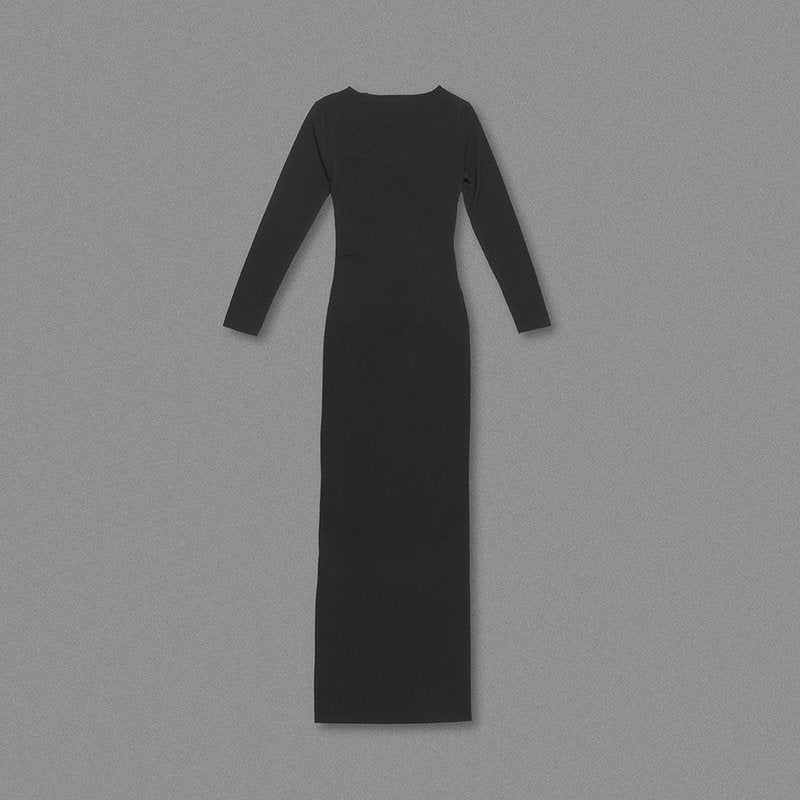 Cutout Long Sleeve Maxi Dress H6182