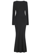 Cutout Long Sleeve Maxi Dress H7140