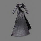 Cutout Long Sleeve Shimmer Maxi Dress H6377