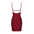Cutout Red Mini Bandage Dress H4591
