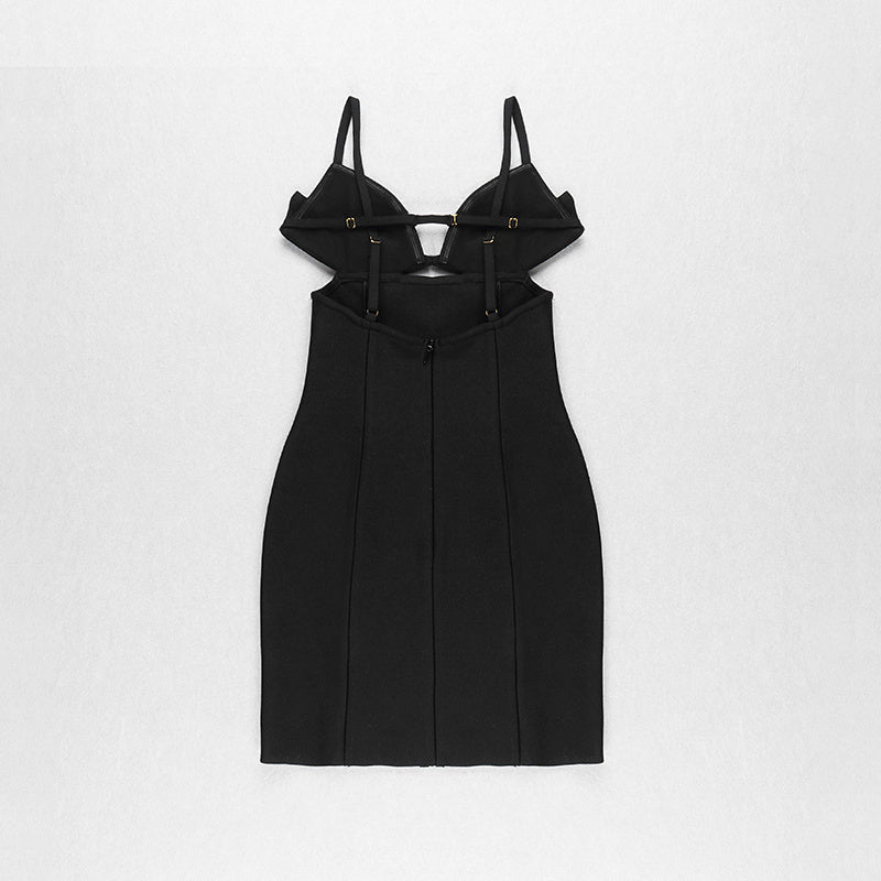 Cutout Red Mini Bandage Dress H4591