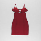 Cutout Red Mini Bandage Dress H4591