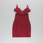 Cutout Red Mini Bandage Dress H4591