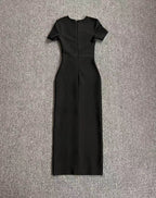 Cutout Ring Detail Midi Dress H6077