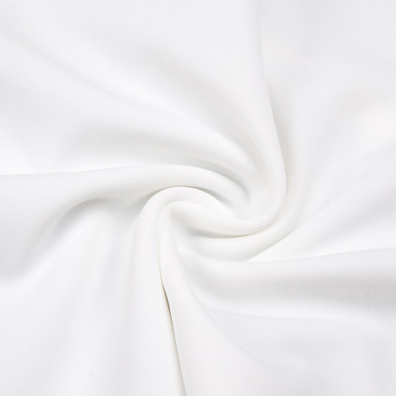 Cutout Rose Detail White Midi Dress H6213