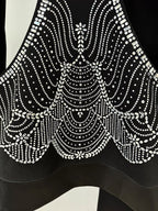 Cutout Sequin Lapel Tuxedo Suit H6739