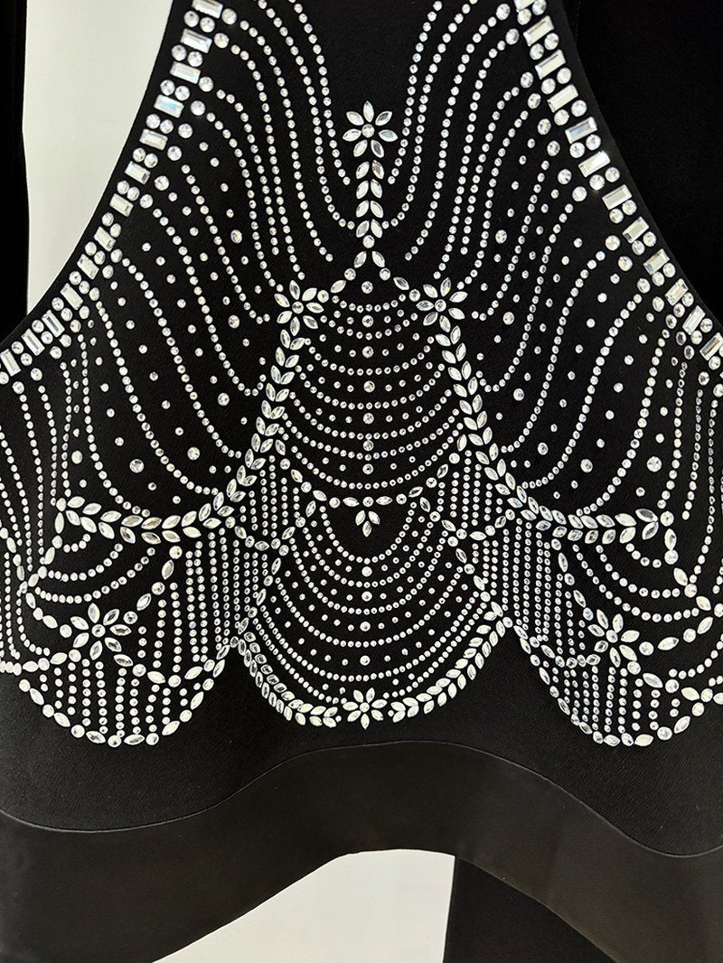 Cutout Sequin Lapel Tuxedo Suit H6739