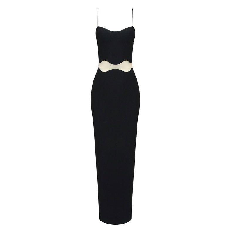 Cutout Strapless White Maxi Dress H5984