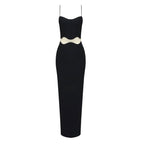 Cutout Strapless White Maxi Dress H5984