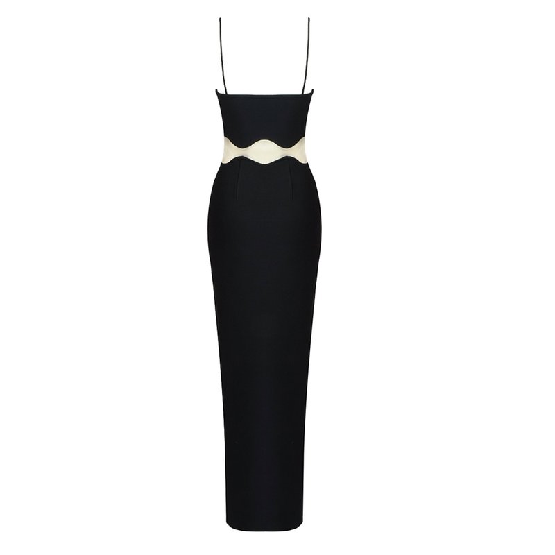 Cutout Strapless White Maxi Dress H5984