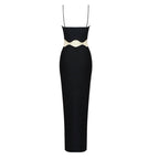 Cutout Strapless White Maxi Dress H5984