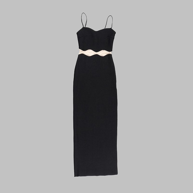 Cutout Strapless White Maxi Dress H5984
