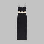 Cutout Strapless White Maxi Dress H5984
