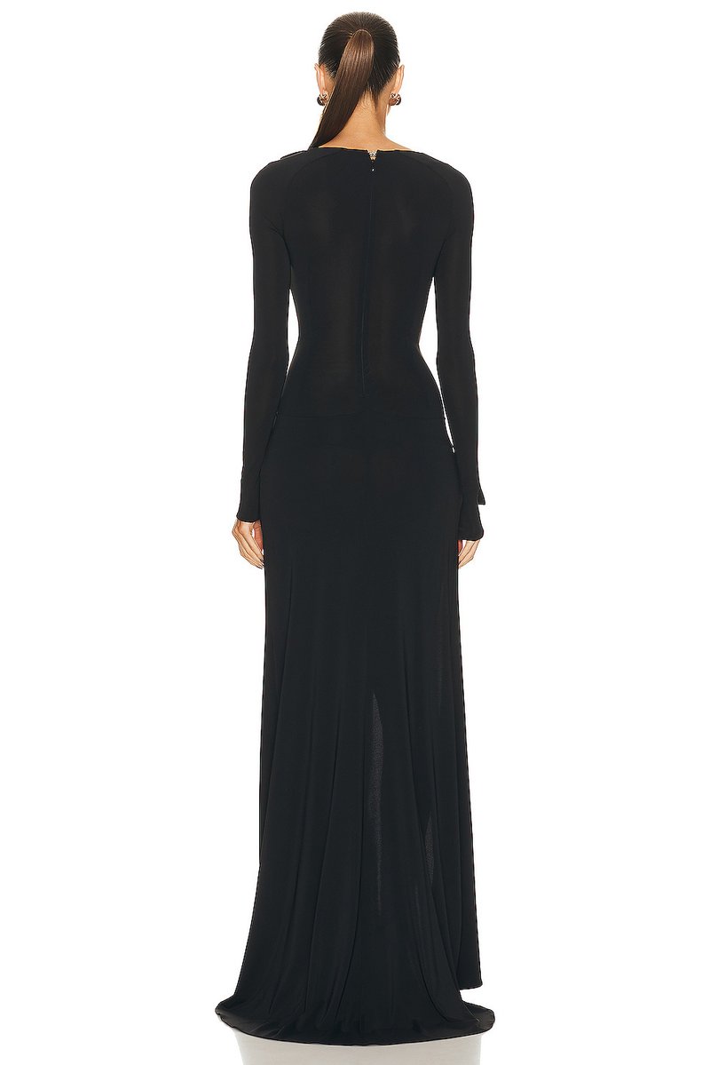 Cutout Tie Front Maxi Dress H6198