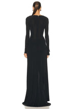 Cutout Tie Front Maxi Dress H6198