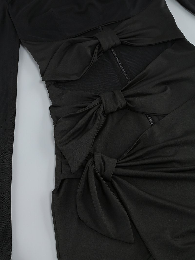 Cutout Tie Front Maxi Dress H6198