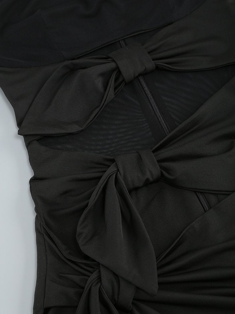 Cutout Tie Front Maxi Dress H6198