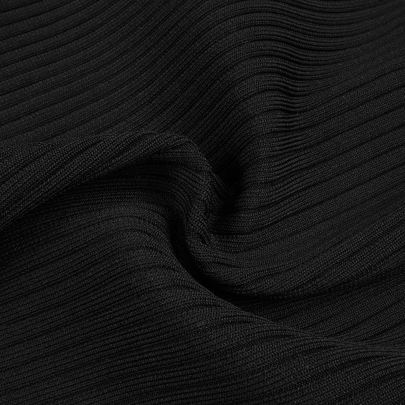 Cutout Turtleneck Asymmetrical Dress H6042