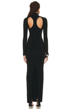 Cutout Turtleneck Bodycon Maxi Dress H6006