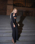 Cutout Turtleneck Bodycon Maxi Dress H6006