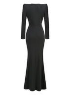 Deep V Neck Embellished Mermaid Dress H6218