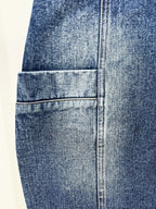 Denim Double-Breasted Blazer Dress H6364