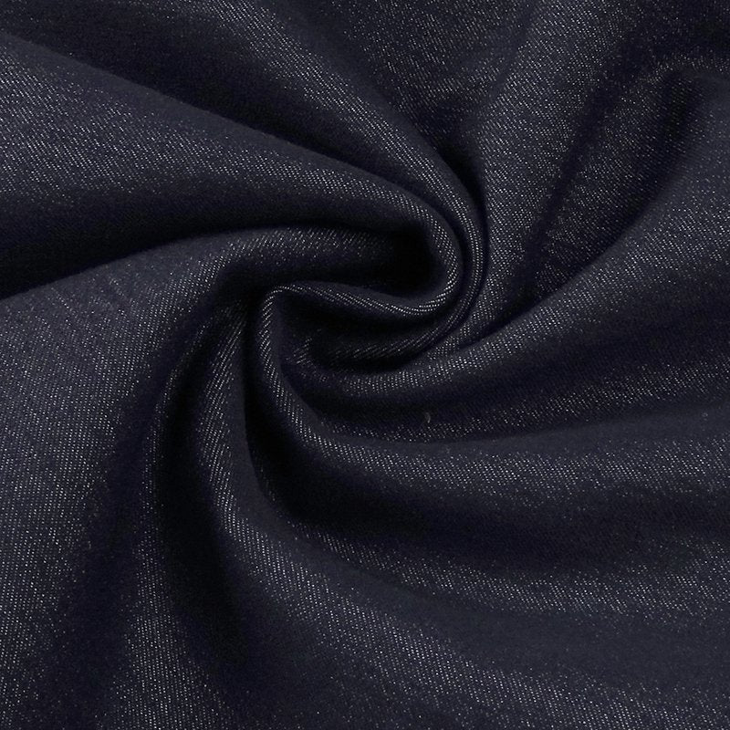 Denim Halter Maxi Dress with Zipper H6877