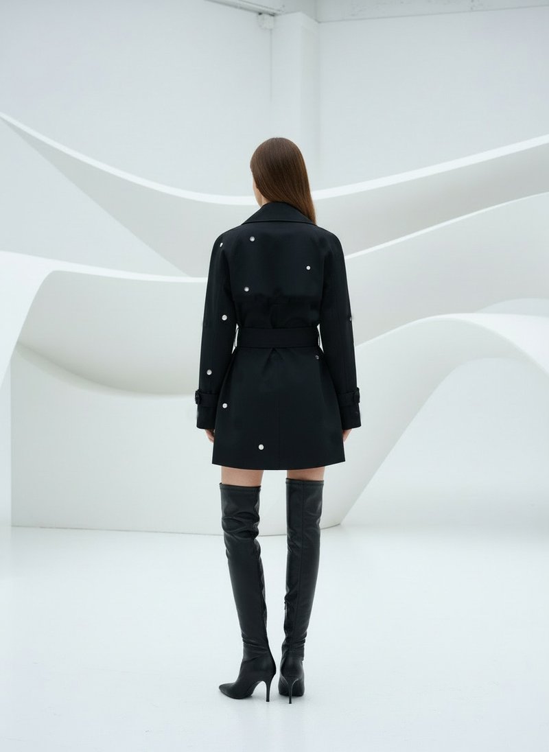 Double Breasted Trench Mini Dress H7115