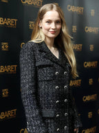 Double-Breasted Tweed Coat with Tulle Skirt H7128