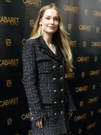 Double-Breasted Tweed Coat with Tulle Skirt H7128