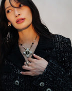 Double-Breasted Tweed Coat with Tulle Skirt H7128