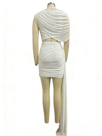 Draped One Shoulder Bandage Dress H7109
